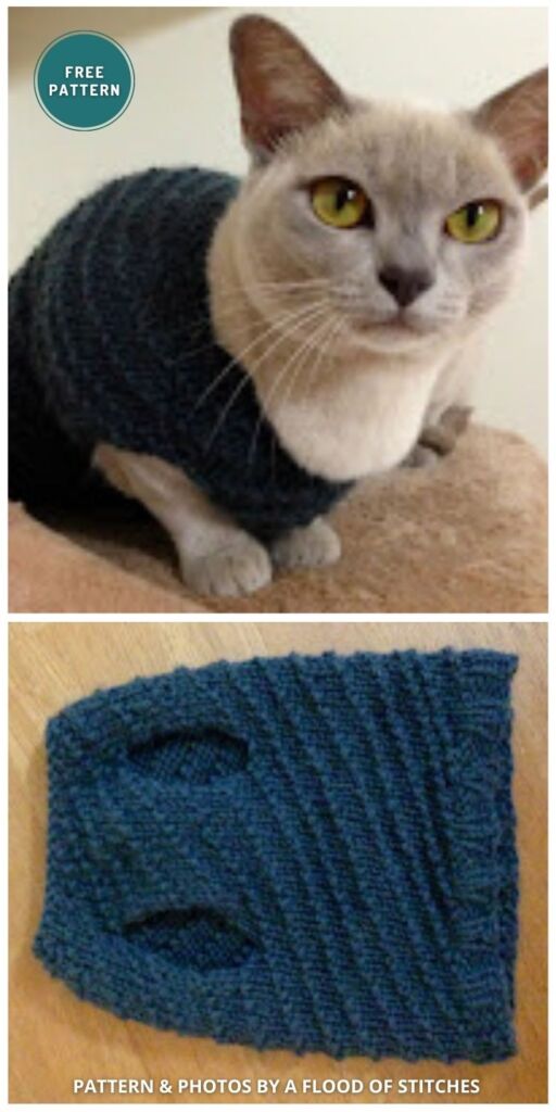 The Cat Jumper - 6 Free Cute Cat Clothes Knitting Patterns
