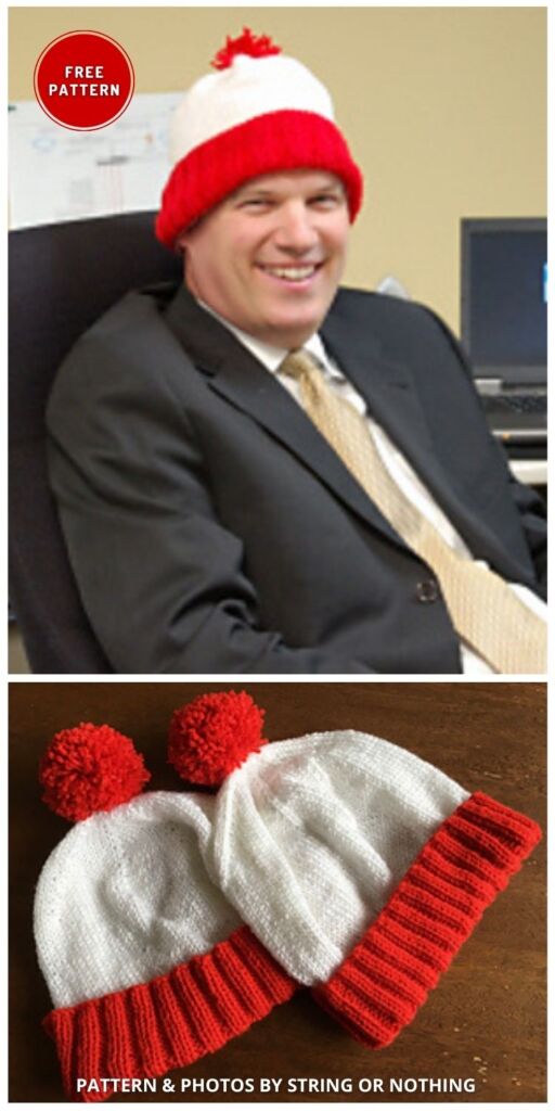 Where's Waldo Hat - 5 Free Knitted Where's Wally Hats & Mitten Patterns To Make (2)