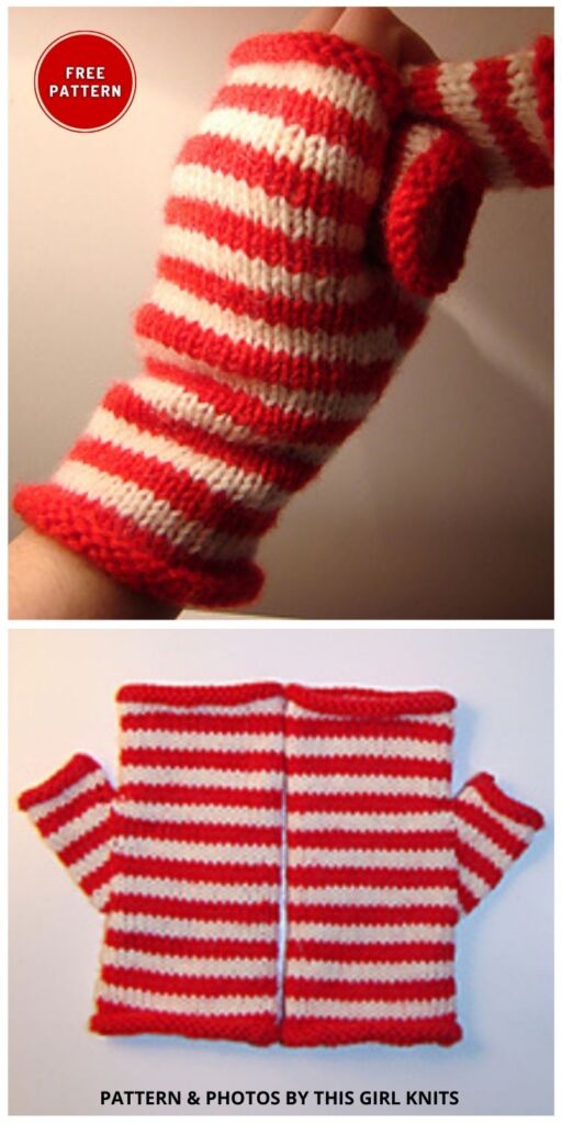 Where's WaldoWally Fingerless Mittens - 5 Free Knitted Where's Wally Hats & Mitten Patterns To Make