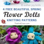 4 Free Beautiful Spring Flower Doll Knitting Patterns PIN 1