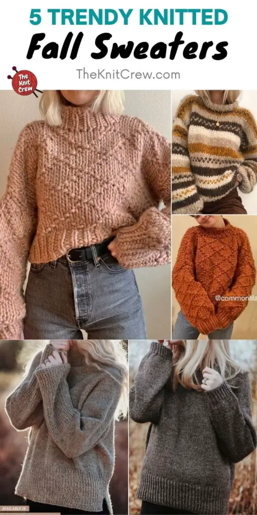 5 Trendy Knitted Fall Sweaters PIN 2