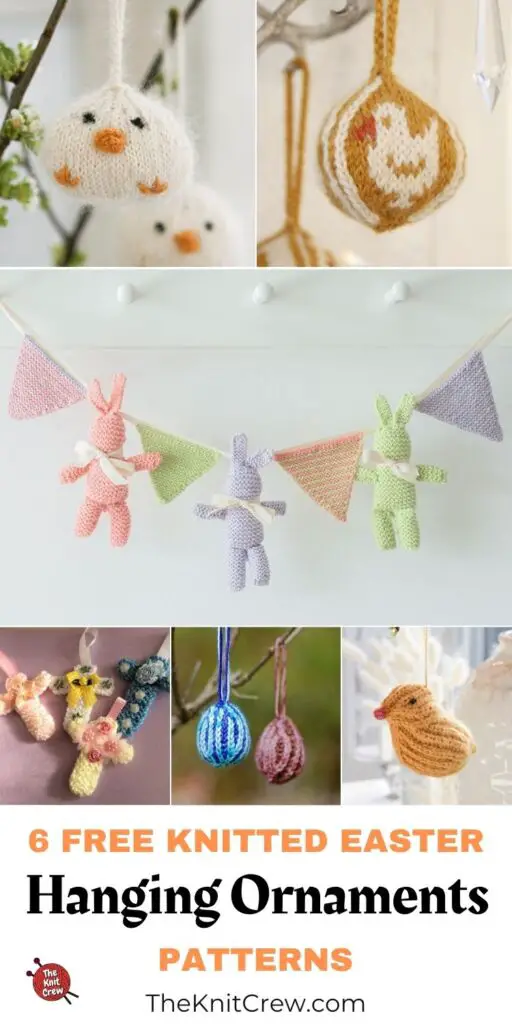 6 Free Knitted Easter Hanging Ornament Patterns PIN 3