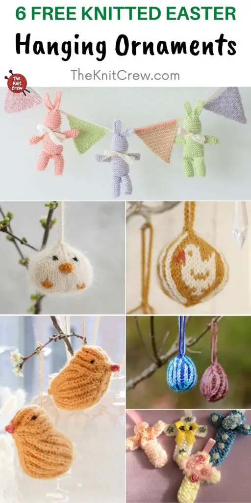 6 Free Knitted Easter Hanging Ornaments PIN 2