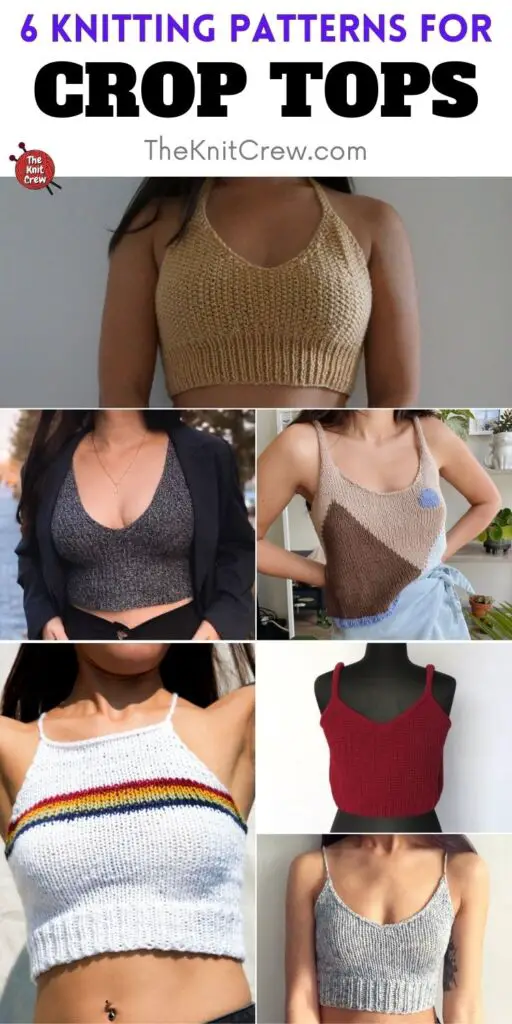 6 Knitting Patterns For Crop Tops PIN 2