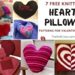 7 Free Knitted Heart Pillow Patterns For Valentine's Day FB POSTER