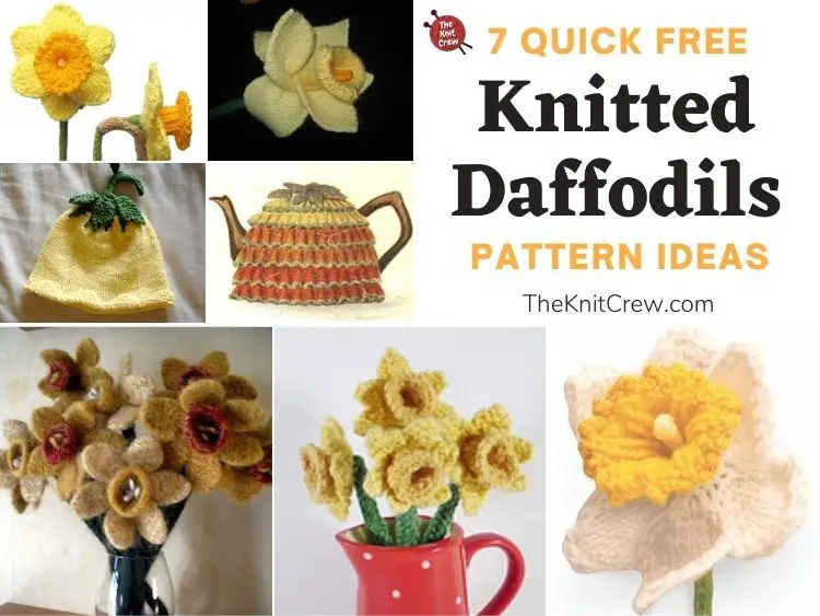 7 Quick Free Knitted Daffodil Pattern Ideas FB POSTER