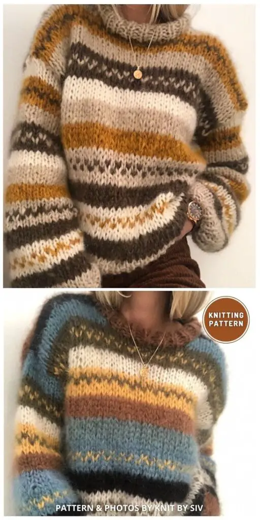 Fall Sweater Knitting Pattern - 5 Trendy Knitted Sweater Patterns for Fall