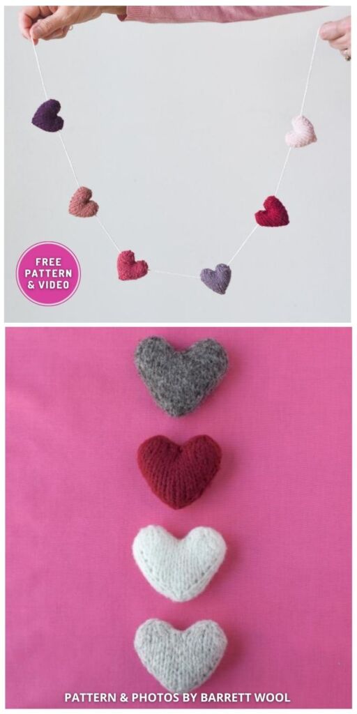Little Hearts - 7 Free Easy Knitted Heart Patterns For Valentine's Day