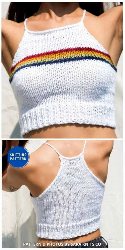 Retro Striped Tank - 6 Best Knitted Crop Top Patterns For Summer