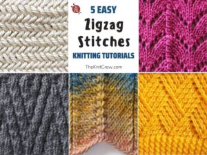 5 Easy Zigzag Stitch Knitting Tutorials FB POSTER