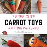 7 Free Cute Carrot Toy Knitting Patterns PIN 1