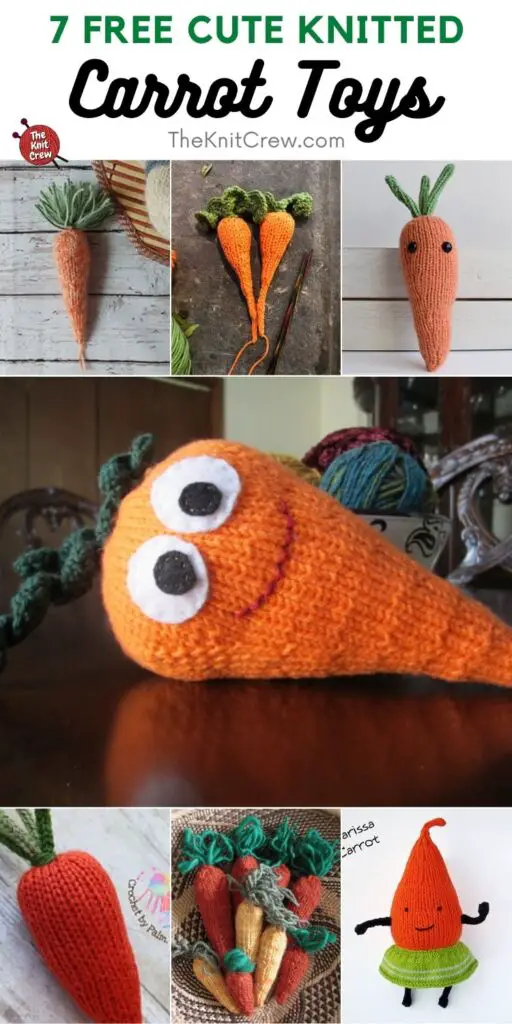 7 Free Cute Knitted Carrot Toys PIN 2