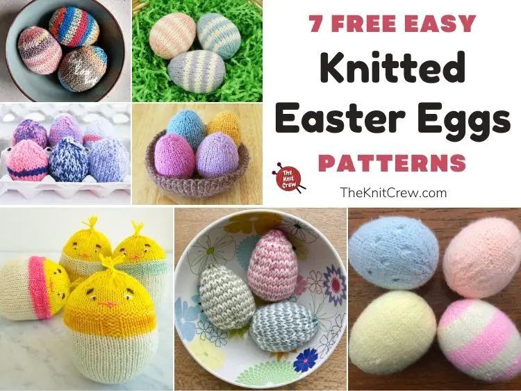 7 Free Easy Knitted Easter Egg Patterns FB POSTER