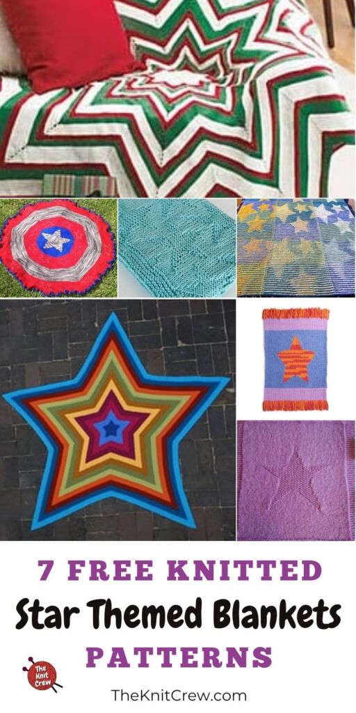 7 Free Knitted Star Themed Blanket Patterns PIN 3