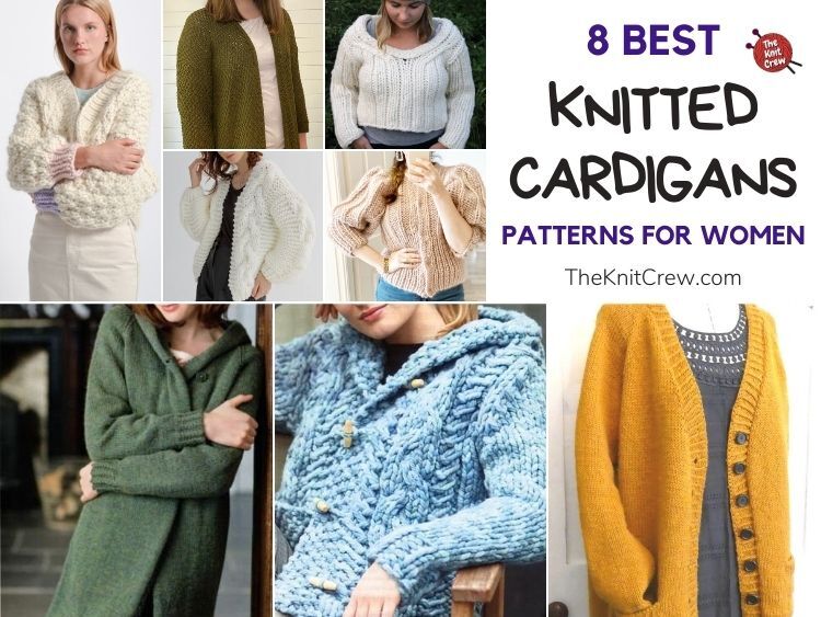 8 Best Knitted Cardigan Patterns For Women FB POSTER