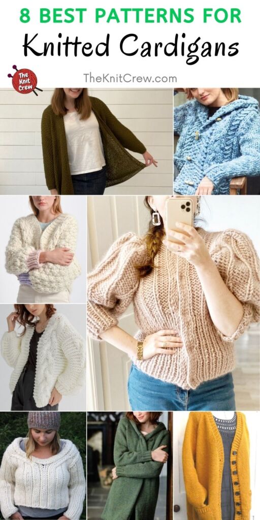 8 Best Patterns For Knitted Cardigans PIN 2