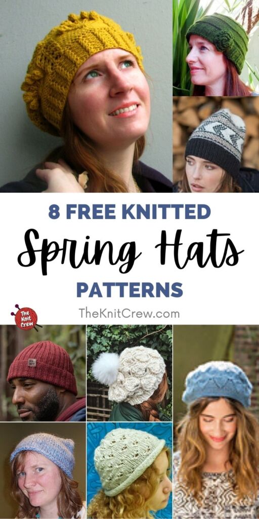 8 Free Knitted Spring Hat Patterns PIN 1