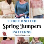 9 Free Knitted Spring Jumper Patterns PIN 1