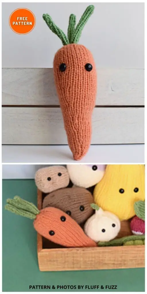 Carrot - 7 Free Cute Carrot Toy Knitting Patterns (1)