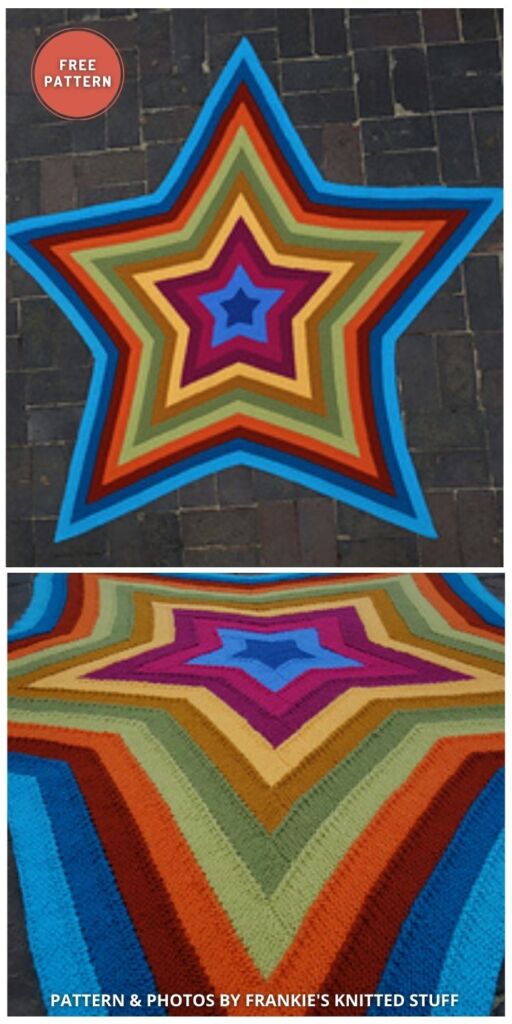 Ten Stitch Star - 7 Free Knitted Star Themed Blanket Patterns For The Nursery