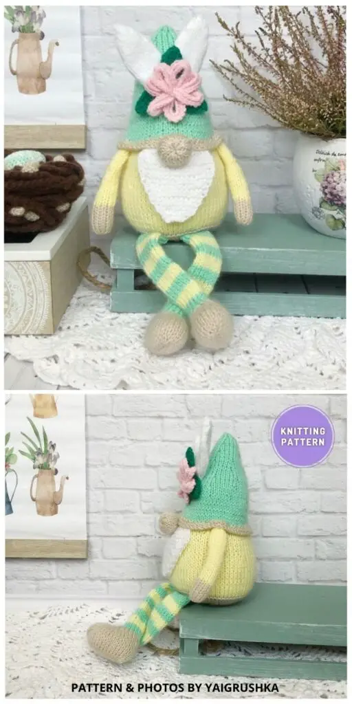 Knitted Spring Gnome - 8 Lovable Knitted Easter Gnome Patterns