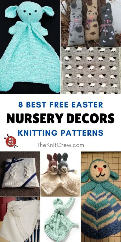 8 Best Free Easter Nursery Decor Knitting Patterns PIN 1