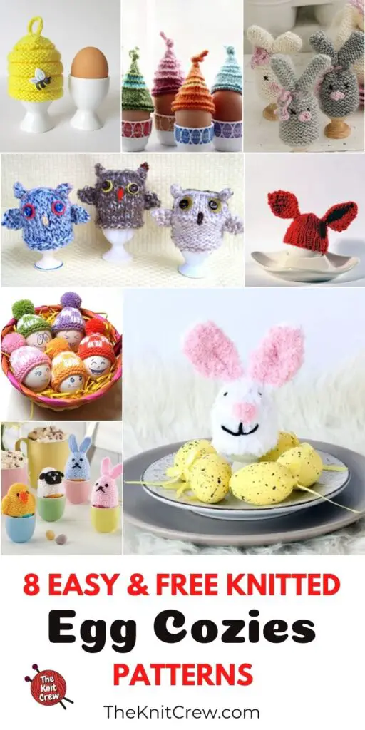 8 Easy & Free Knitted Egg Cozy Patterns PIN 3
