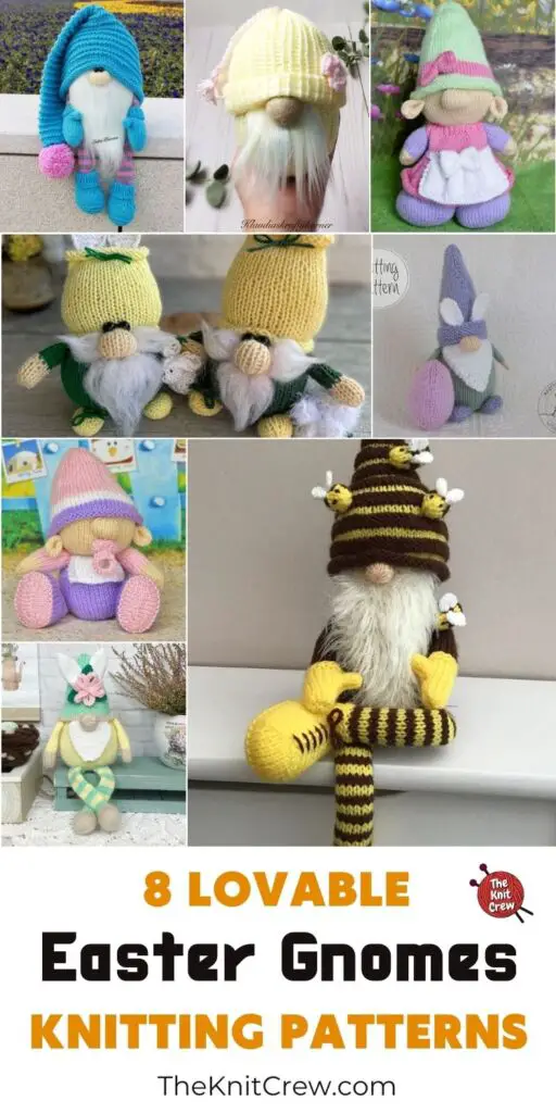 8 Lovable Easter Gnome Knitting Patterns PIN 3