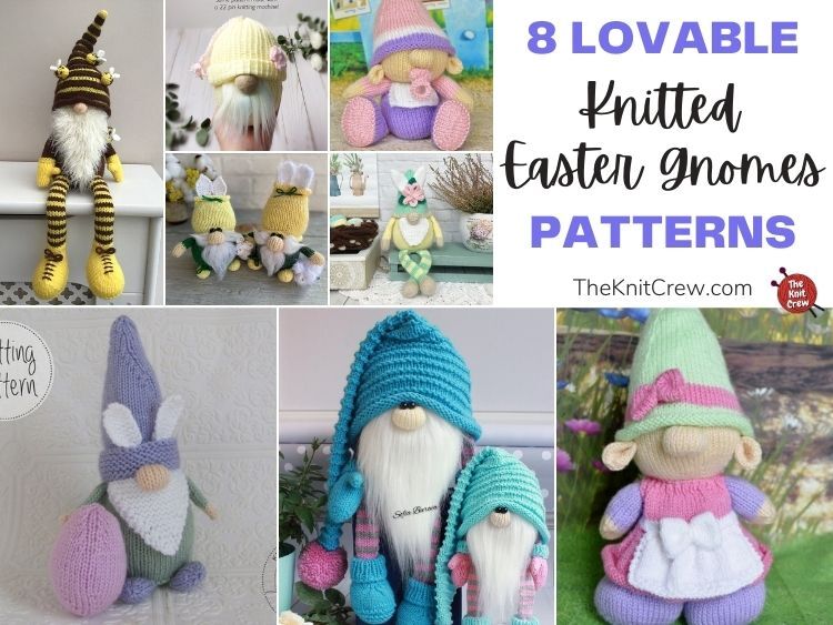 8 Lovable Knitted Easter Gnome Patterns FB POSTER