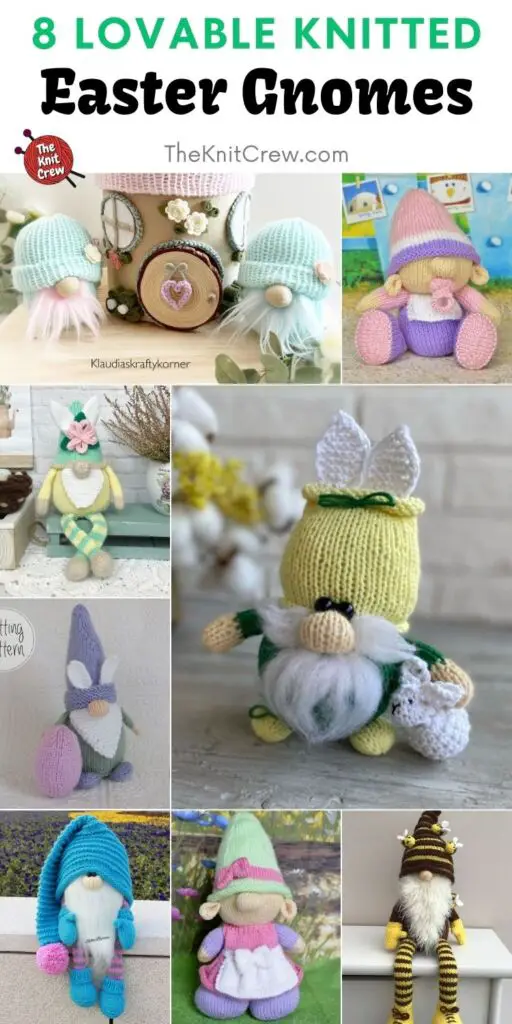 8 Lovable Knitted Easter Gnomes PIN 2