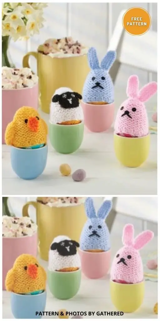 Easter Egg Cosies - 8 Easy & Free Egg Cozy Knitting Patterns