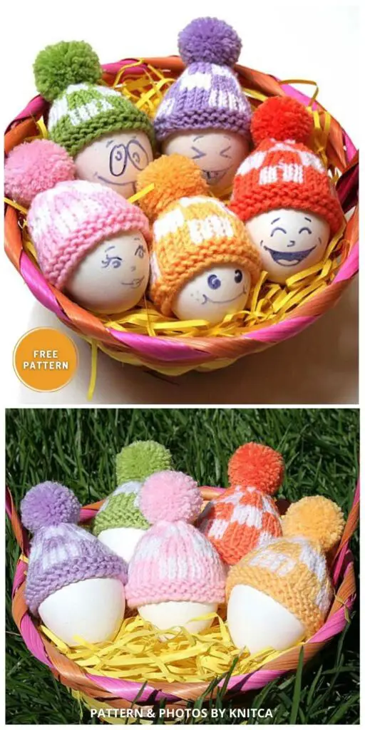 Easter Egg Hats - 8 Easy & Free Egg Cozy Knitting Patterns