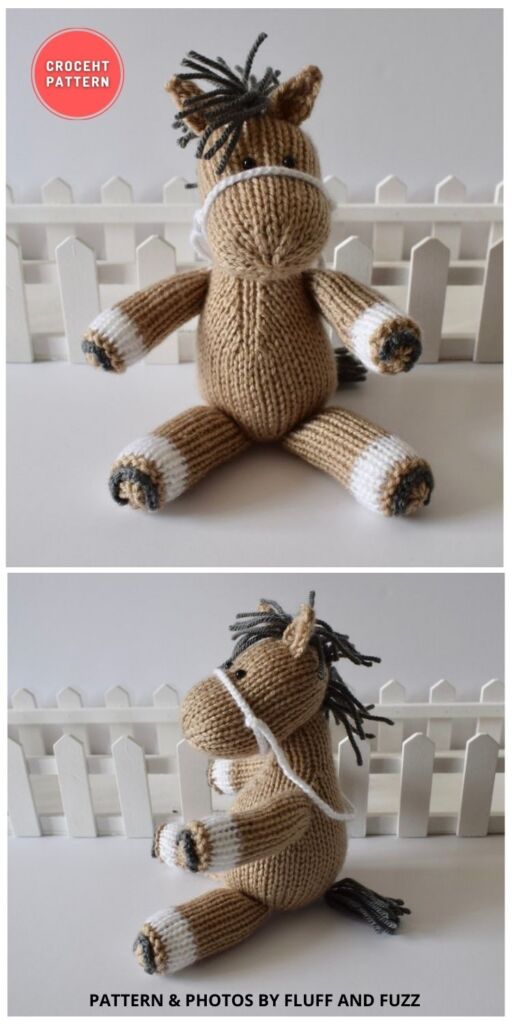 Henry the Horse Toy - 6 Amazing Knitted Horse Toy Patterns