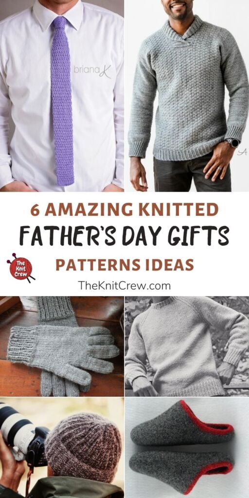 6 Amazing Knitted Father's Day Gift Patterns Ideas PIN 1