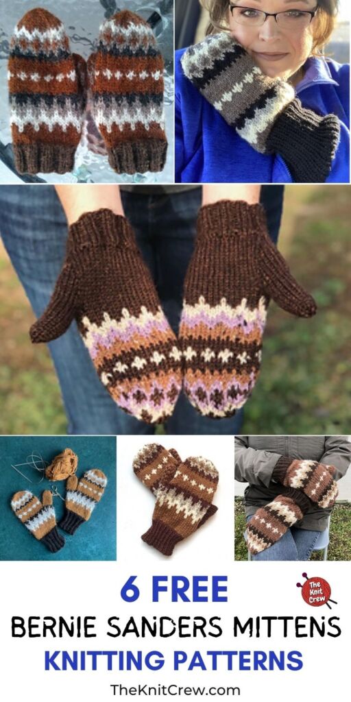 6 Free Bernie Sanders Mitten Knitting Patterns PIN 3