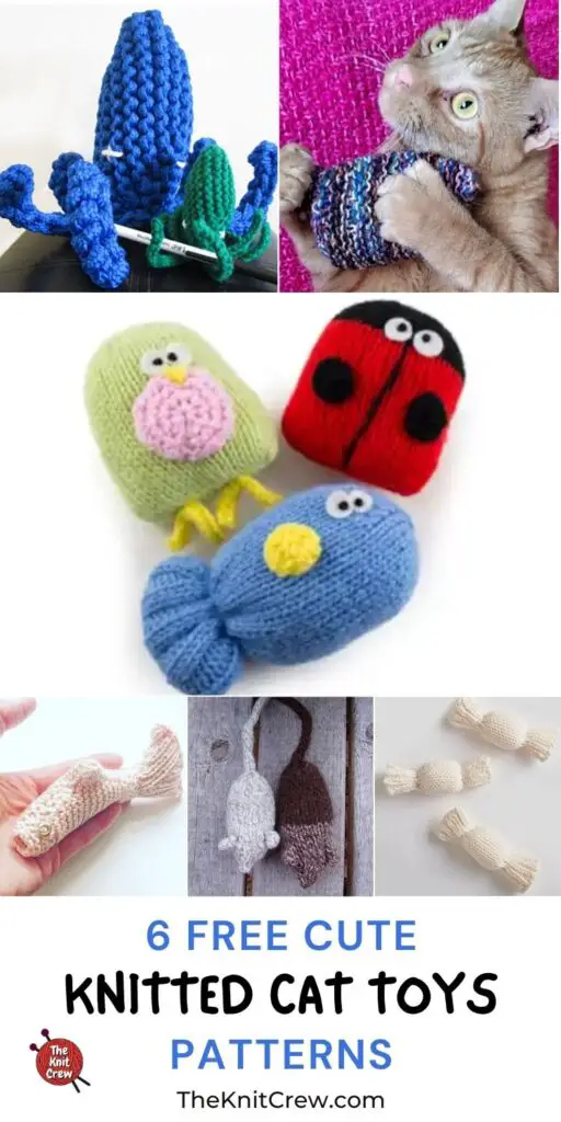 6 Free Cute Knitted Cat Toy Patterns PIN 3