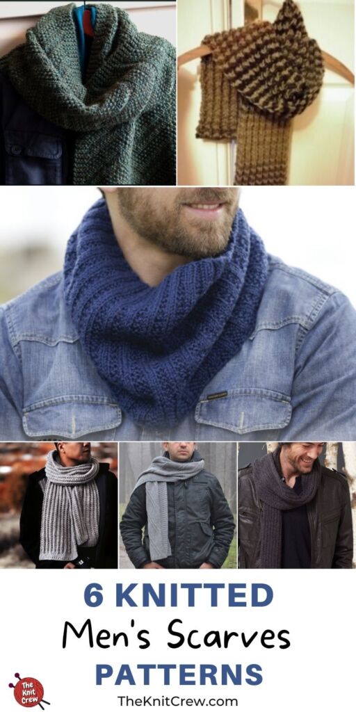 6 Knitted Men's Scarf Patterns PIN 3