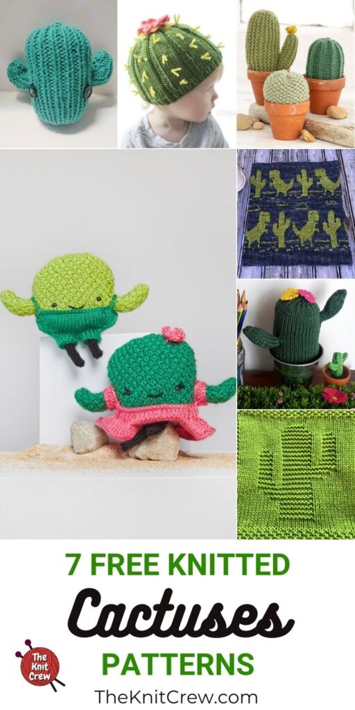 7 Free Knitted Cactus Patterns PIN 3