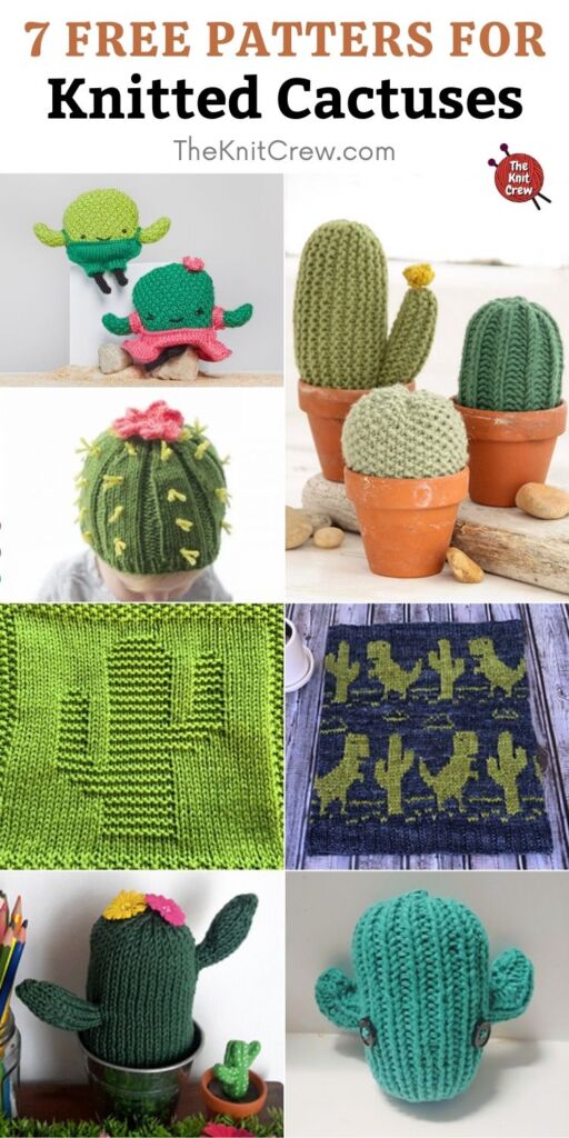 7 Free Patters For Knitted Cactuses PIN 2