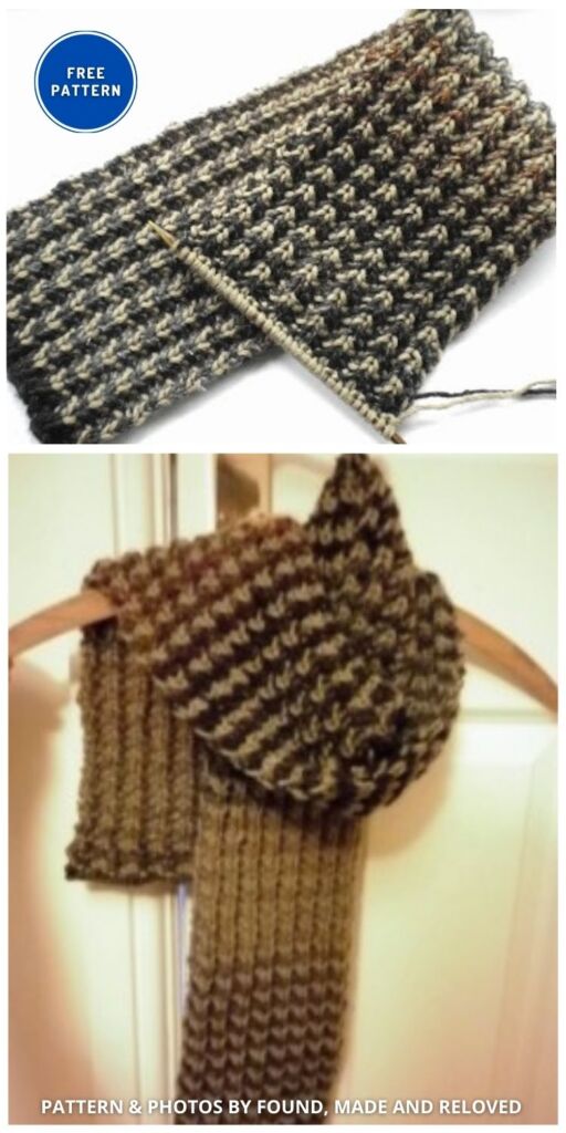 “Bracken” Men’s Scarf - 6 Knitted Men's Scarf Patterns For Gifts