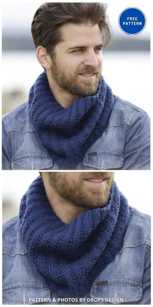 King Cove - 6 Knitted Men's Scarf Patterns For Gifts