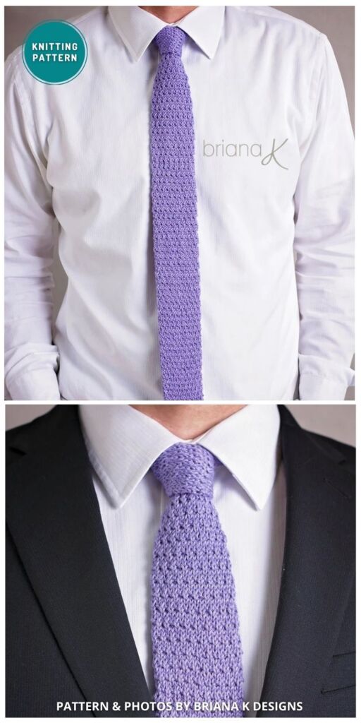 Knit Pattern Men't Tie - 6 Amazing Knitted Father's Day Gift Patterns Ideas