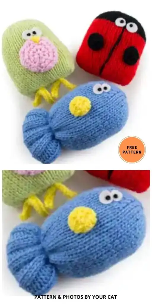 Knitted Cat Toys - 6 Free Cute Cat Toy Knitting Patterns