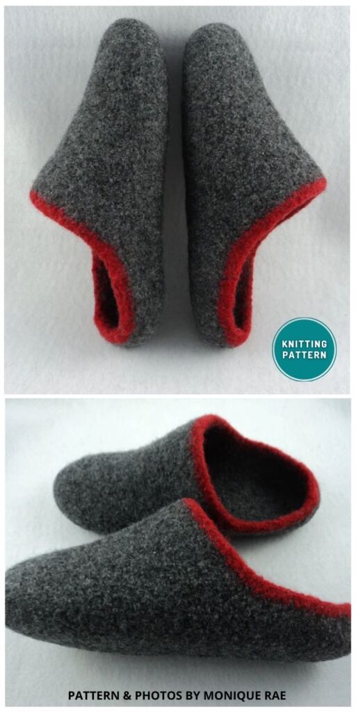 Mens Scuff Slippers Felted Wool - 6 Amazing Knitted Father's Day Gift Patterns Ideas