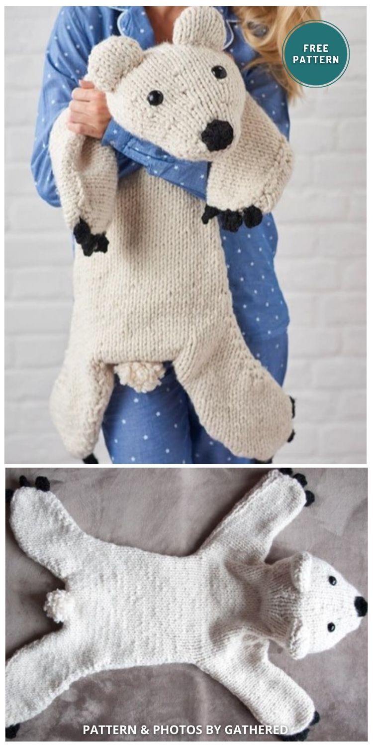 Polar Bear Knitting Pattern - 8 Free Cuddly Polar Bear Toy Knitting Patterns (2)
