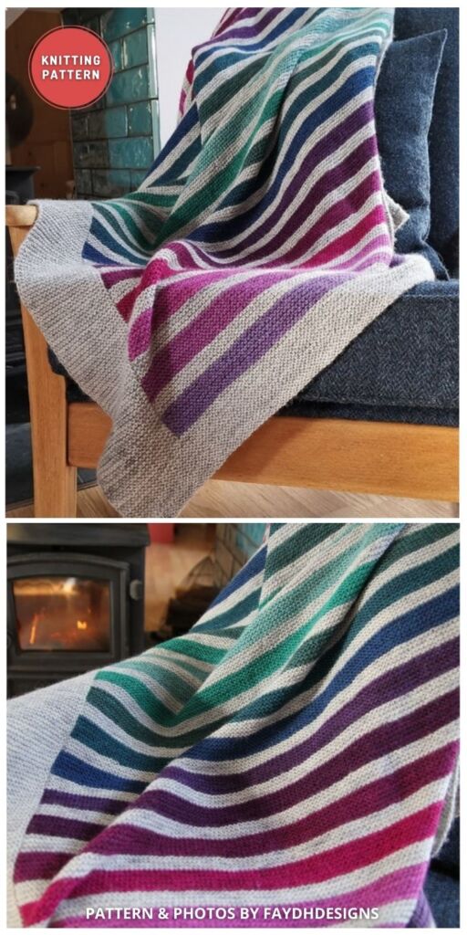 Scottish Rainbow Blanket - 8 Knitted Rainbow Blanket Patterns