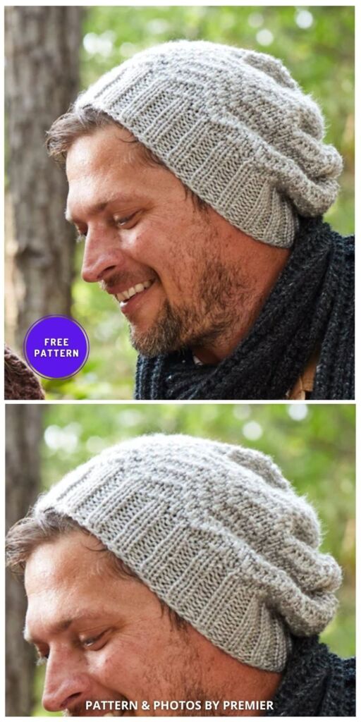 Textured Chevron Hat - 8 Free Easy Chevron Stitch Knitting Patterns