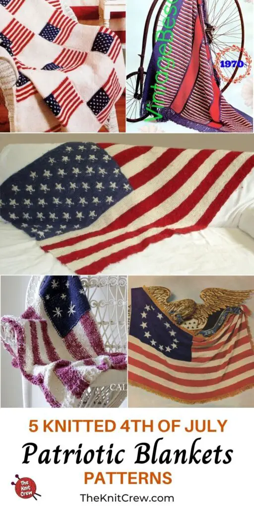 5 Knitted 4th Of July Patriotic Blanket Patterns PIN 3