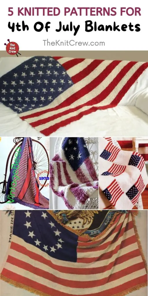 5 Knitted Patterns for 4th Of July Blankets PIN 2