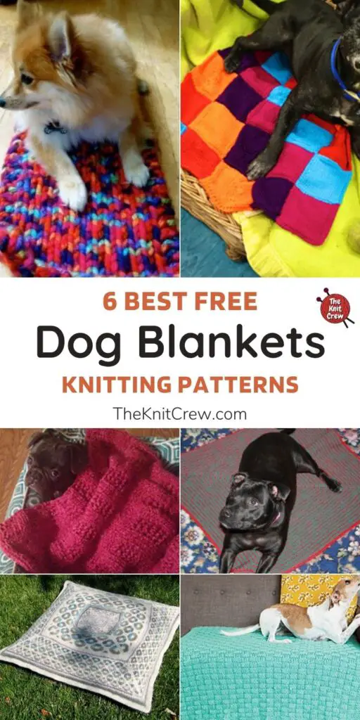 6 Best Free Dog Blanket Knitting Patterns PIN 1